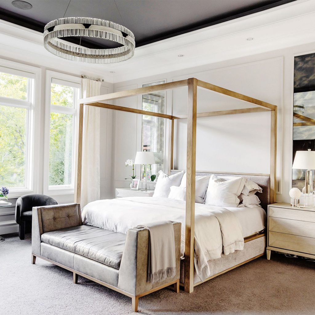 Brimar Cube Drapery Hardware in Modern Bedroom