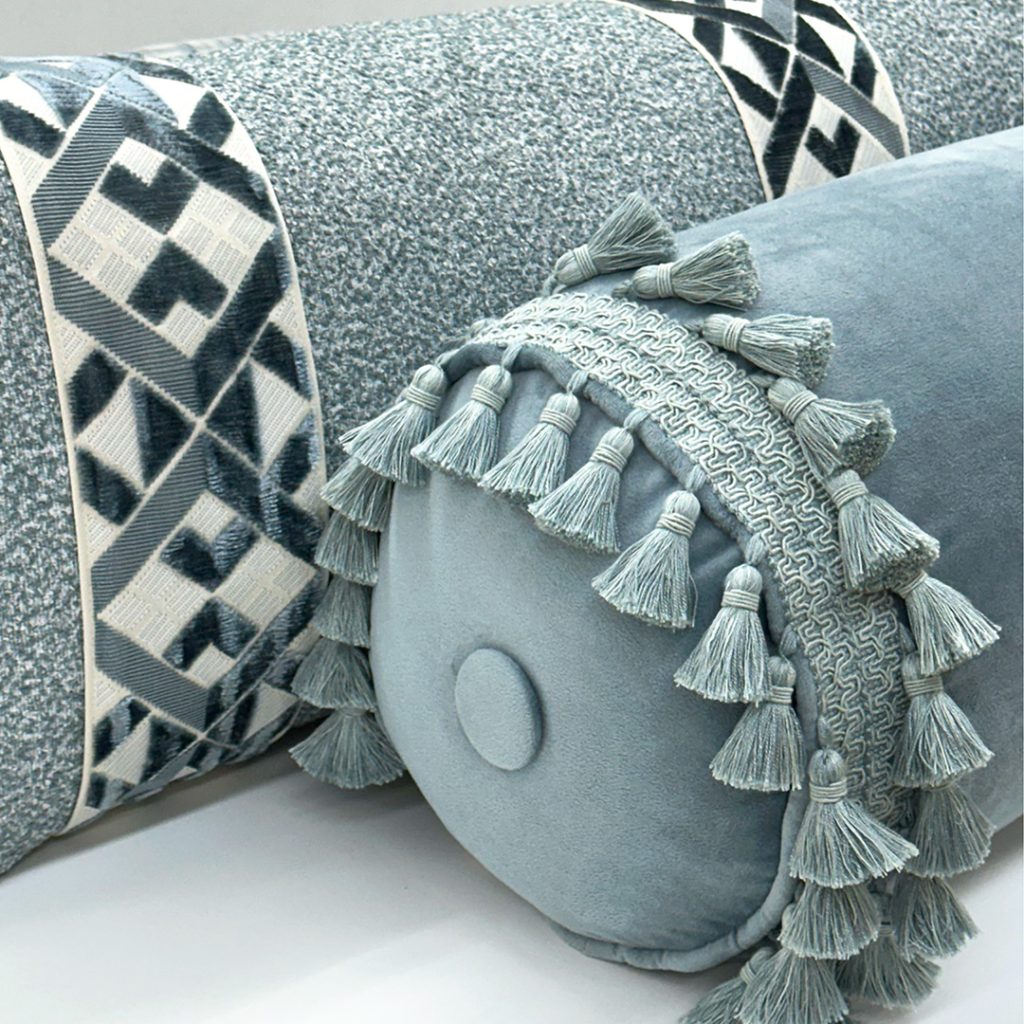Brimar Tape Trim and Tassel Fringe on Pillows