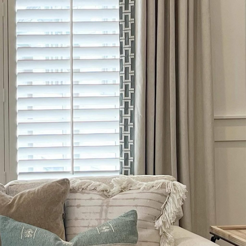 Brimar Puzzle Tape Trim on Drapery