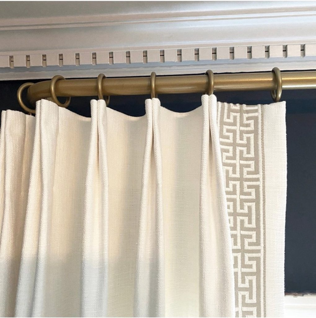 Brimar Greek Key Trim on Curtain