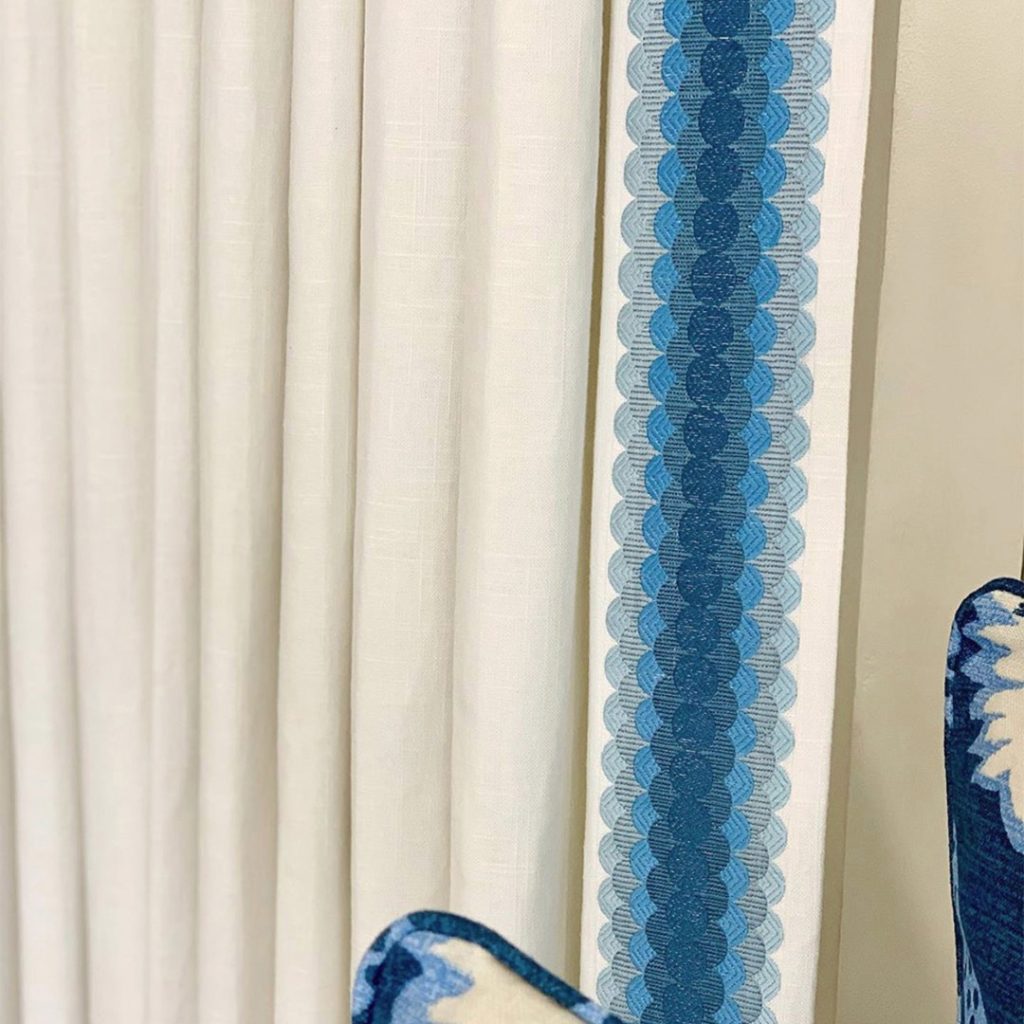 Brimar Color Bubbles Tape Trim on Drapery