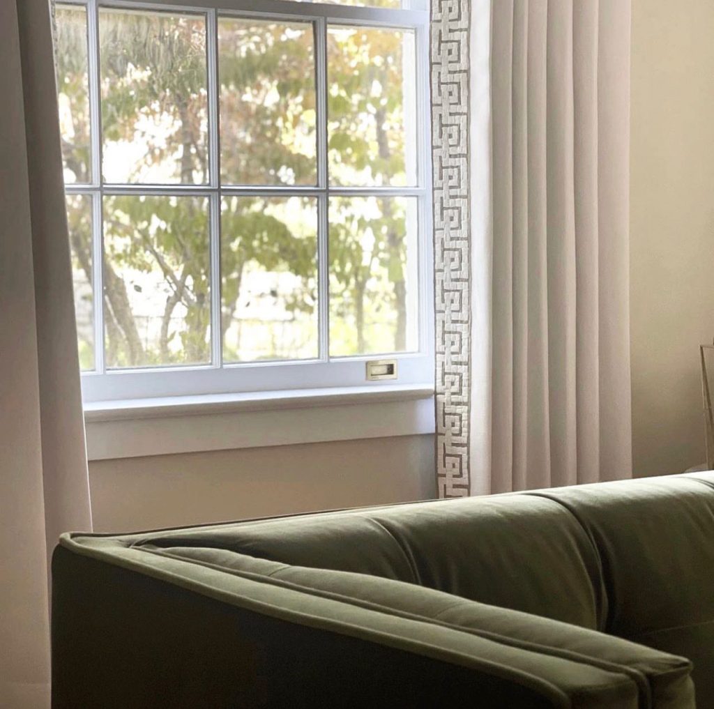 Brimar Raffi Trim on Drapery Panel