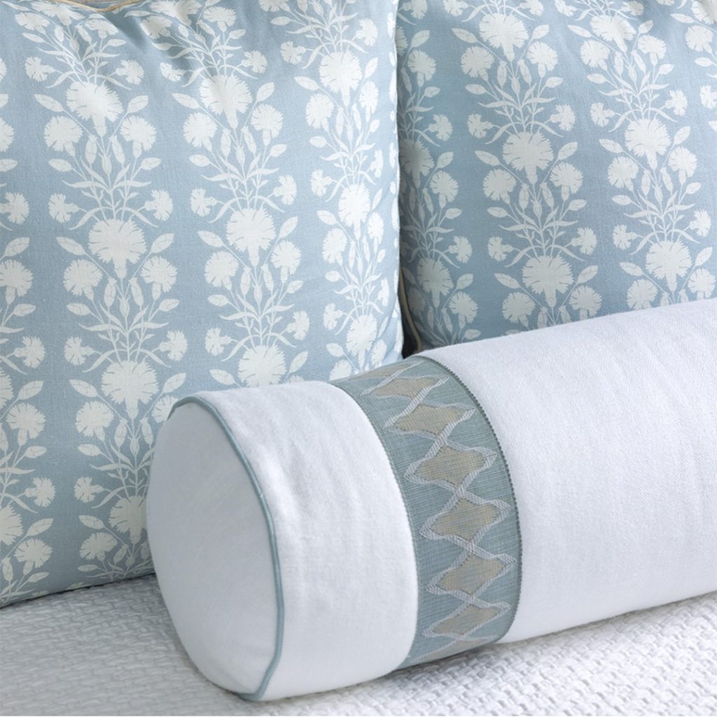 Brimar Diamond Tape Trim on Bolster PIllow