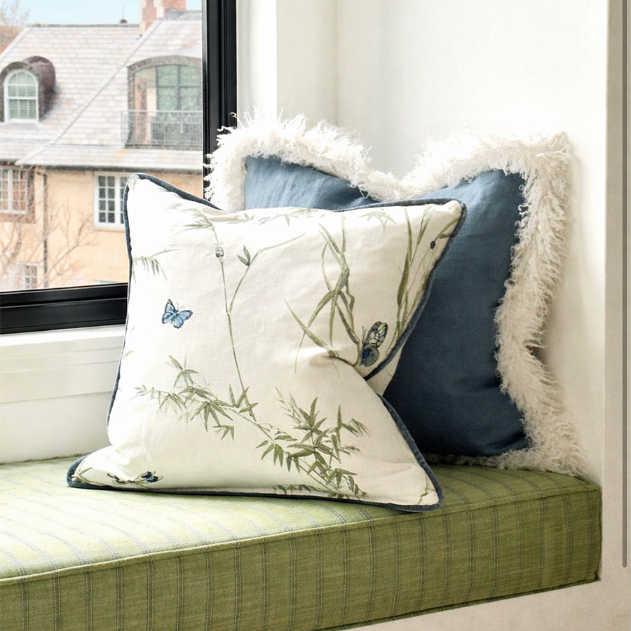 Brimar Woolly Fringe on Pillow on Window Seat