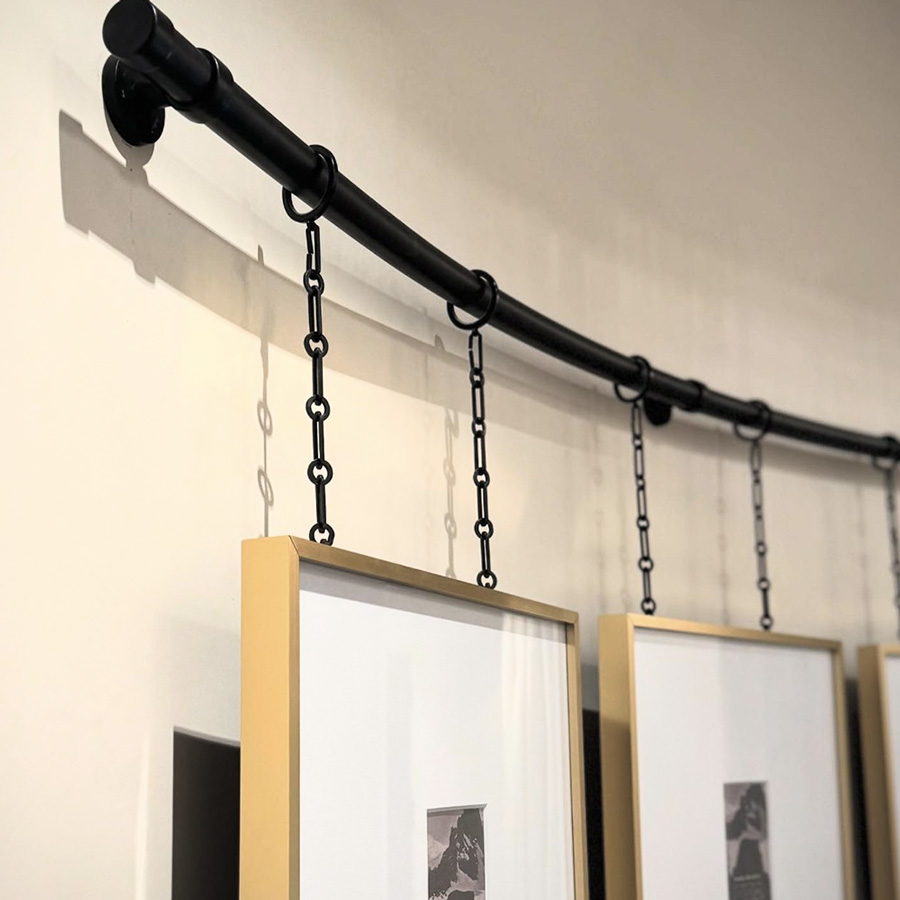 Brimar Curved Drapery Rod for Gallery Wall