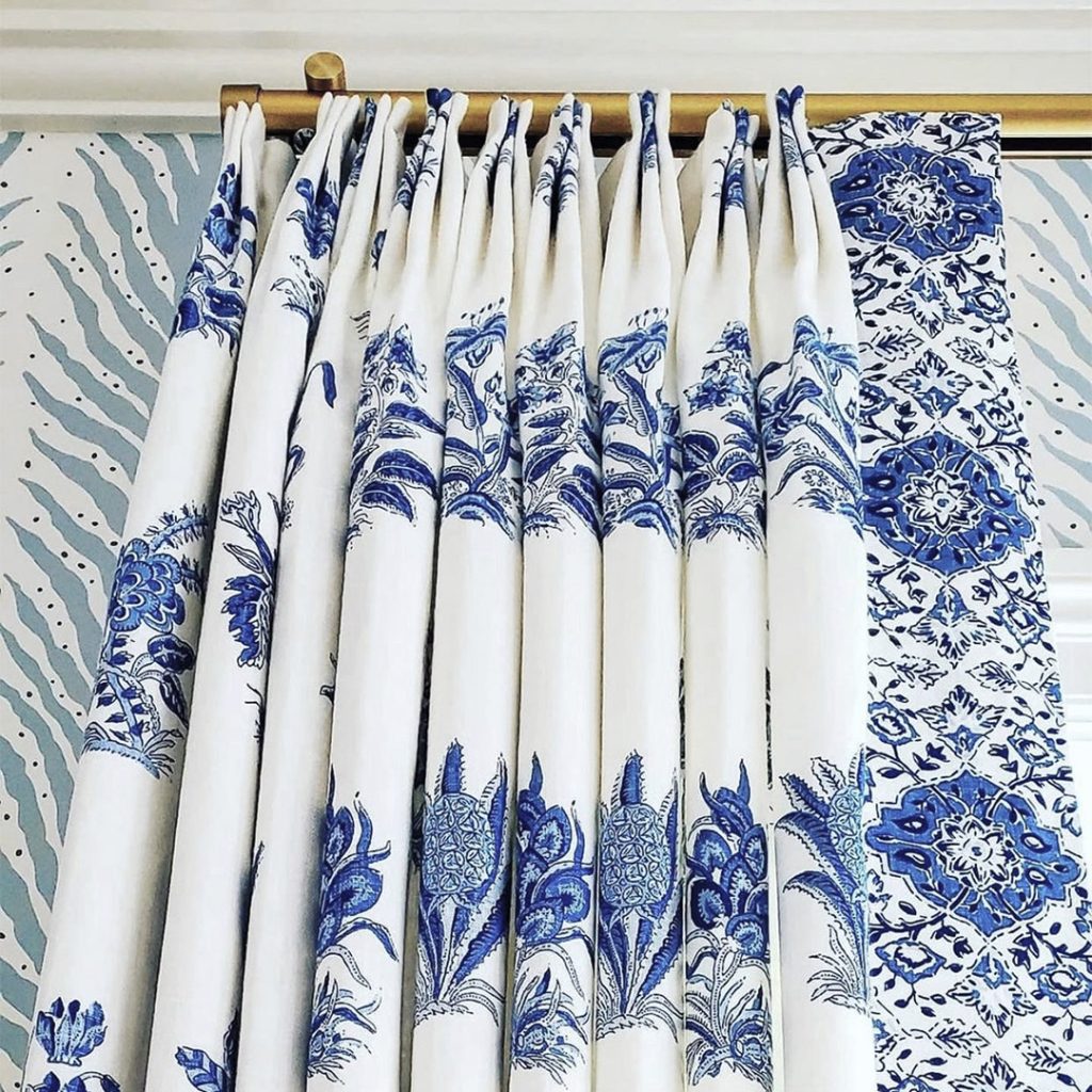 Brimar Traverse Drapery Rod with Floral Curtain