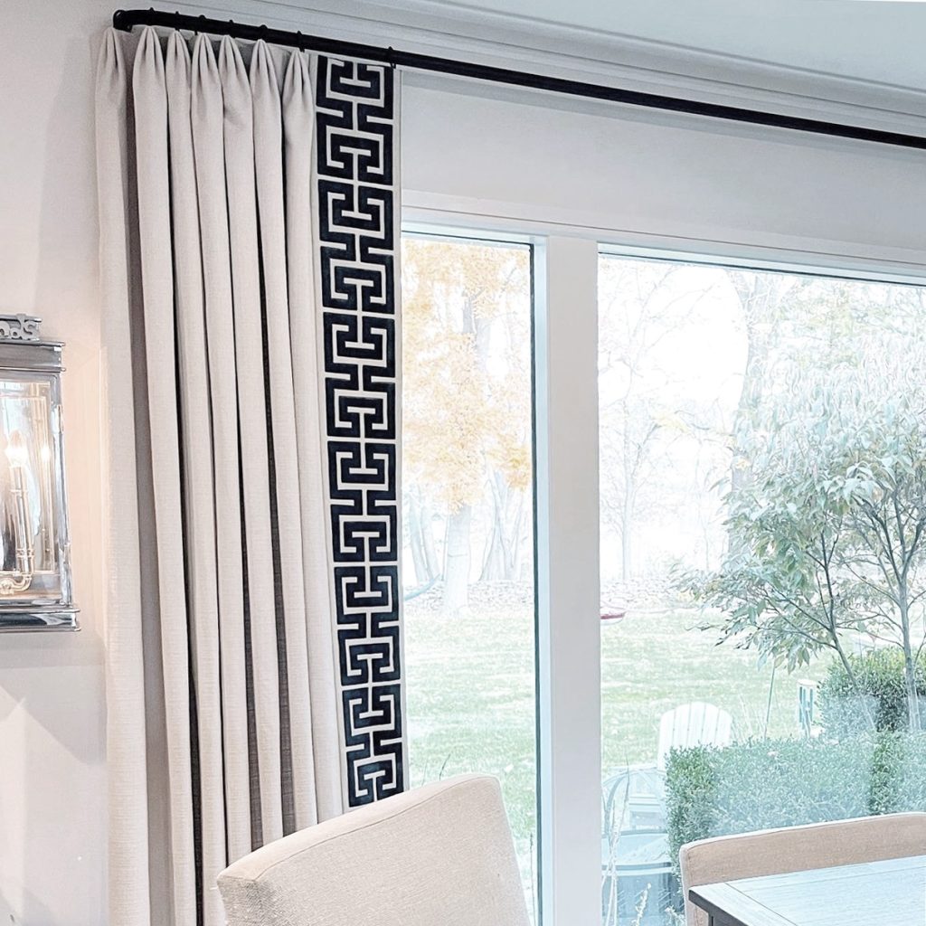 Brimar Oversized Greek Key Trim on Drapery