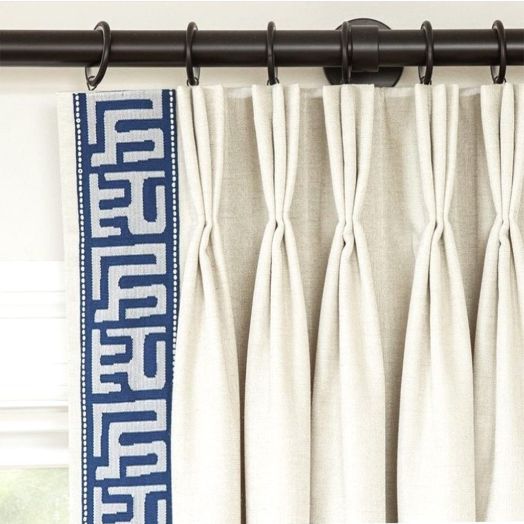 Brimar Tribal Fret Tape Trim on Drapery