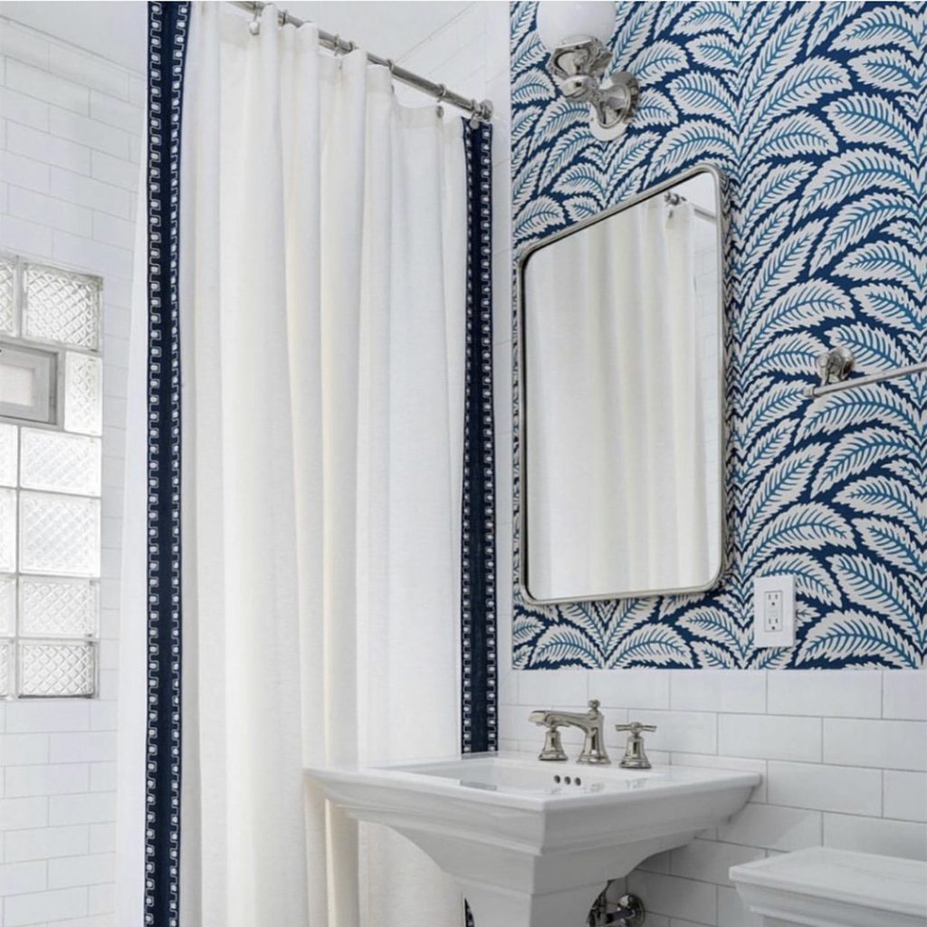 Brimar Linen Trim on Shower Curtain
