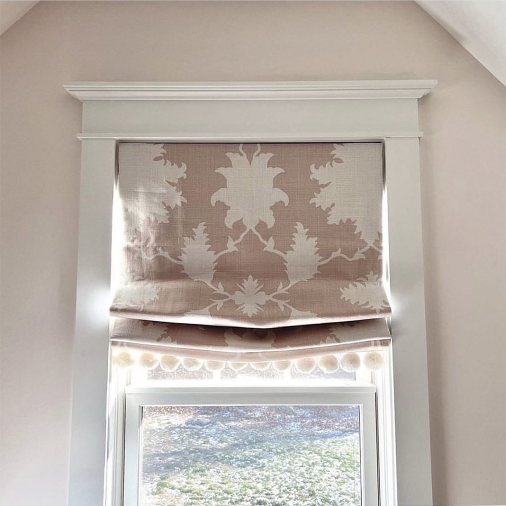 Brimar Pom Pom Fringe on Roman Shade