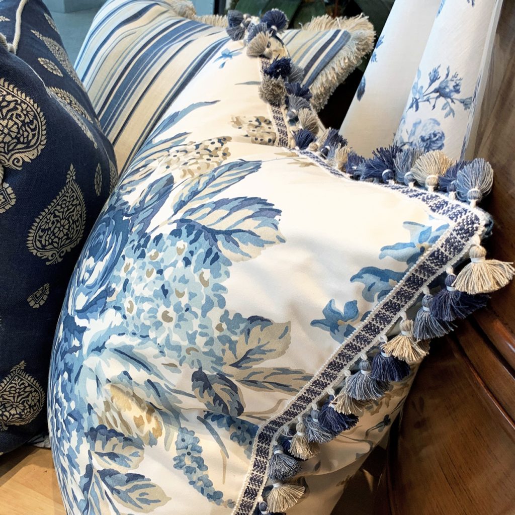 Brimar Tanzania Tassel Fringe on Floral Pillow